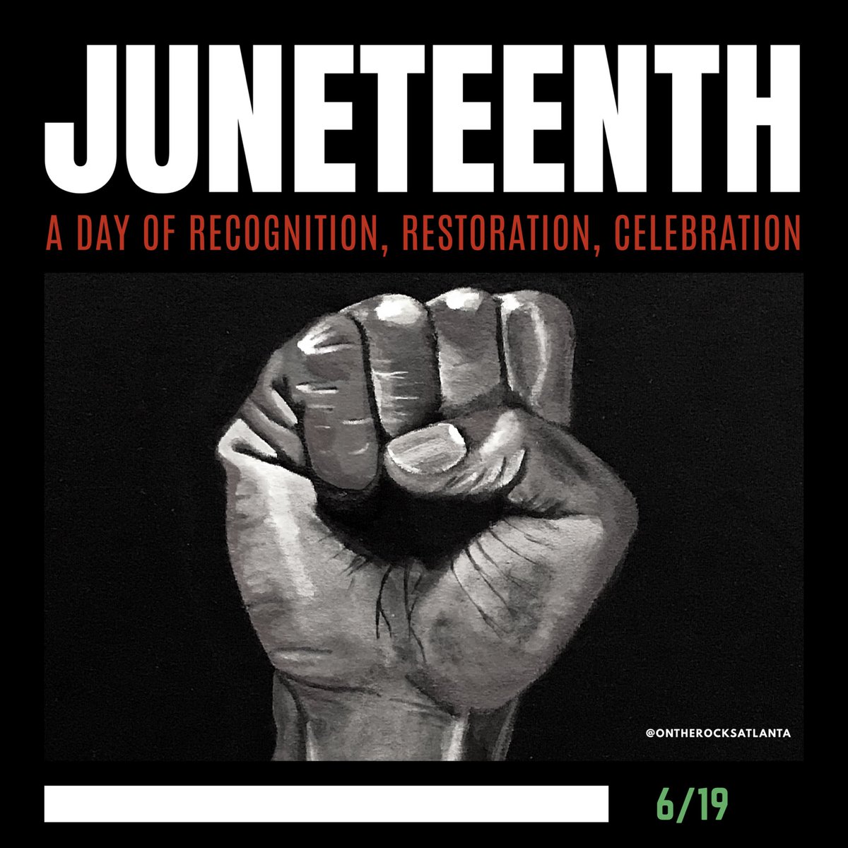 ontherocksatl's tweet photo. #JUNETEENTH2020  ✊🏾 from us! https://t.co/Lk6LiioYd1
