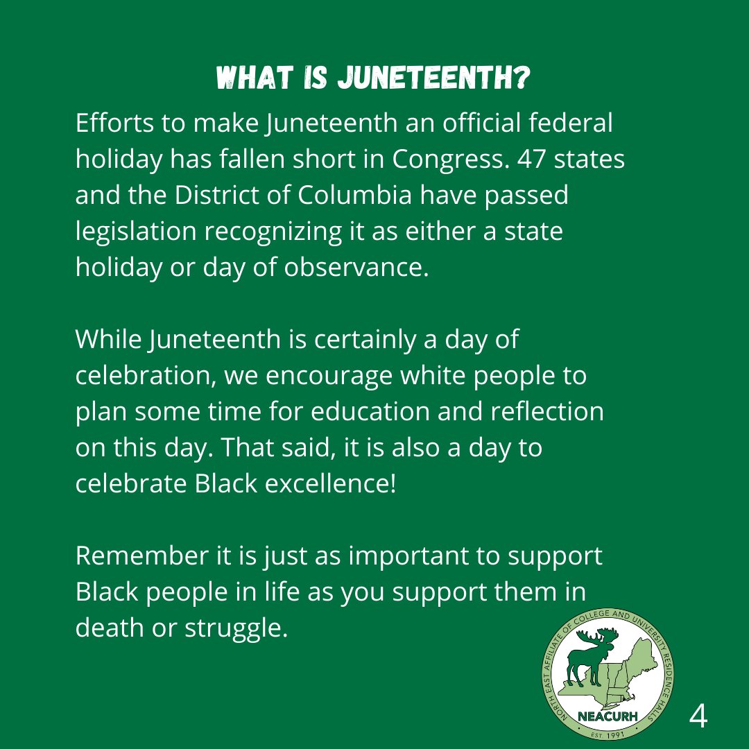 Hey NEACURH! Today is #Juneteenth Learn, Share, Repeat.