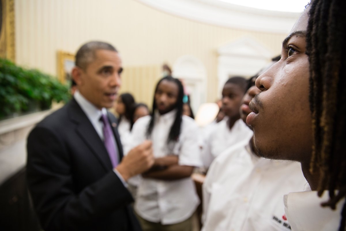 ObamaFoundation's tweet photo. "Juneteenth is a time to recommit ourselves to the work that remains undone. We remember that even in the darkest hours, there is cause to hope for tomorrow’s light."—@BarackObama, 2016 https://t.co/WQ2C4QXLG3