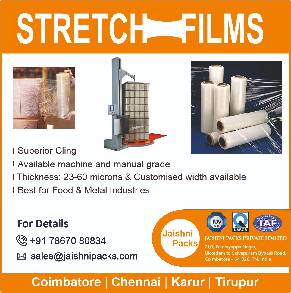 penguintapes's tweet photo. stretch film
Contact : 7867080834
Visit Us:https://t.co/8yImkX7w4T
#packingtape #Packaging #StretchFilm #adhesivepapertape
#Stretchwrap #PEstretchflim #stretchwrapper #besttapemanufacturer #Wateractivatedtapes #papertapes #penguintapes #jaishnipacks #jaishnipackspvtltd https://t.co/7hnRxqFYcW