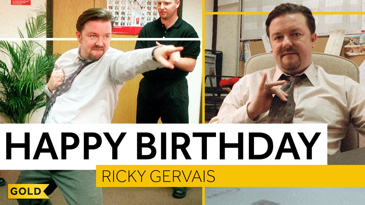 It's time to dig out those David Brent dance moves today... Happy Birthday  @RickyGervais!, image size:1200x675