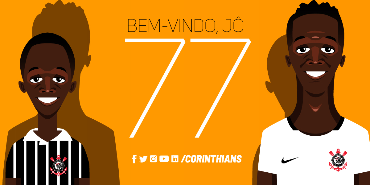 Corinthians's tweet photo. "Minha vida, minha história, meu amor", né @jo7oficial? Nosso #FilhoDoTerrão está em casa, mais uma vez, e vai vestir a mística 77. 🖤🏴🏳️⚽️

Quem aí também já não pode esperar para vê-lo em campo novamente com o manto alvinegro?

#BemVindoJô
#VaiCorinthians https://t.co/OOS0zLigdn