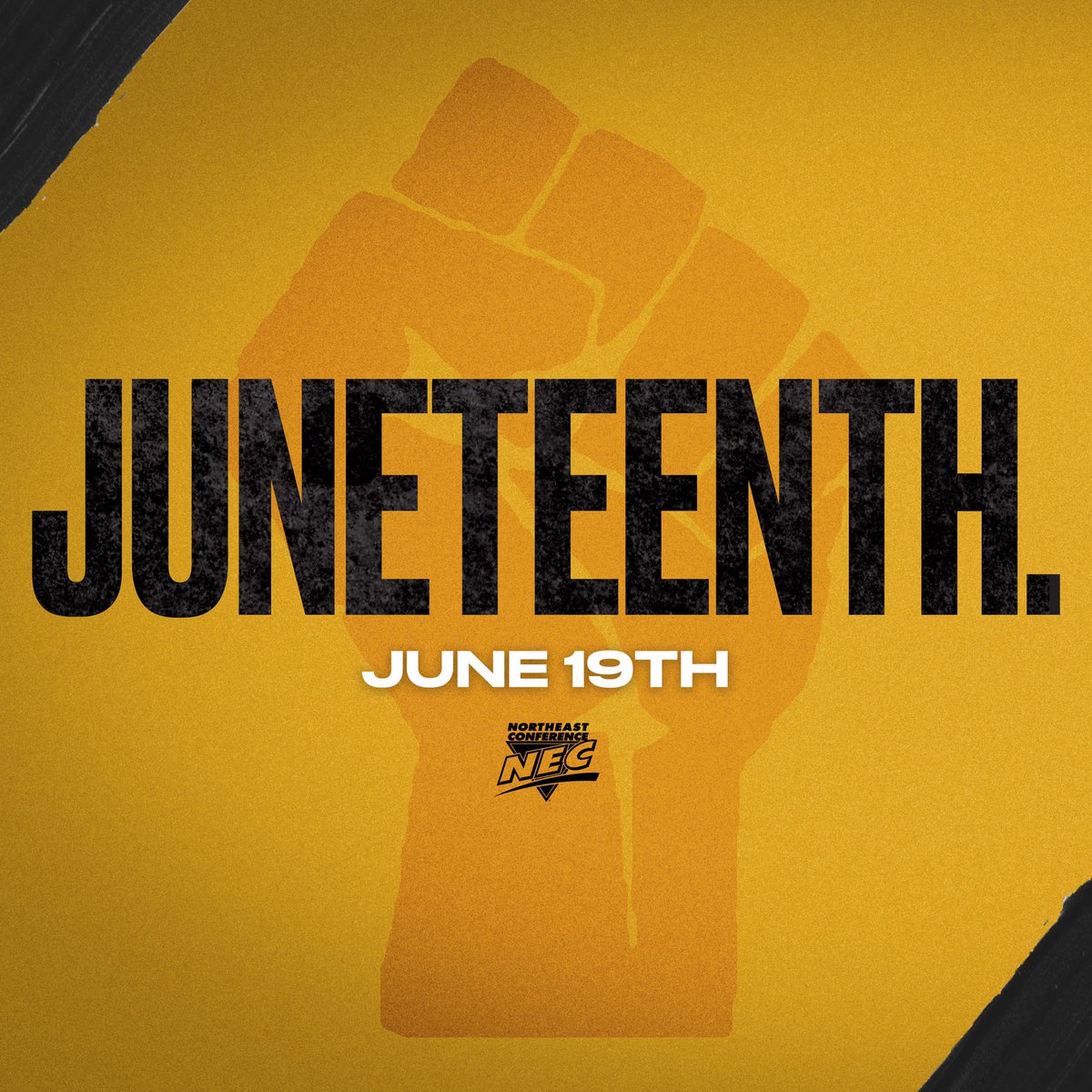 NECsports's tweet photo. Today, we commemorate #Juneteenth https://t.co/6nAS3rkhxD