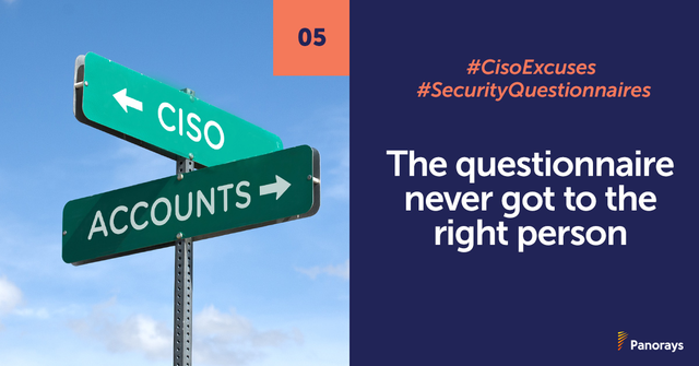 panorays's tweet image. #SecurityQuestionnaires (n.): (aka: &quot;bane of my existence&quot;): 
1) Outdated Excel sheet
2) A lengthy vendor auditing process that requires hours modifying, sending, and following up
3) Often exposes the worst #cisoexcuses that mankind has ever heard