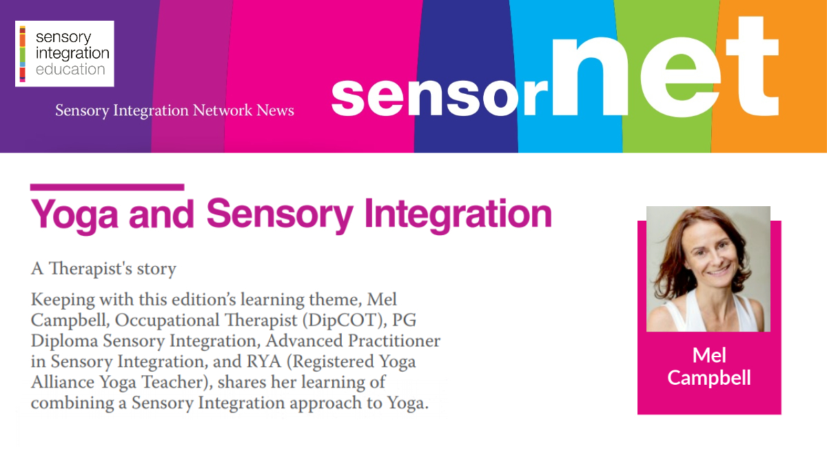SINetwork's tweet photo. Did you know it's the #InternationalDayofYoga on Sunday? We've republished this 2016 article on #SensoryIntegration &amp; #yoga by Mel Campbell, OT,  Advanced SI Practitioner &amp; presenter at our #SensoryIntegration2019 Autumn Conference: https://t.co/7w5N7NNU2z https://t.co/ySunKM5rU8