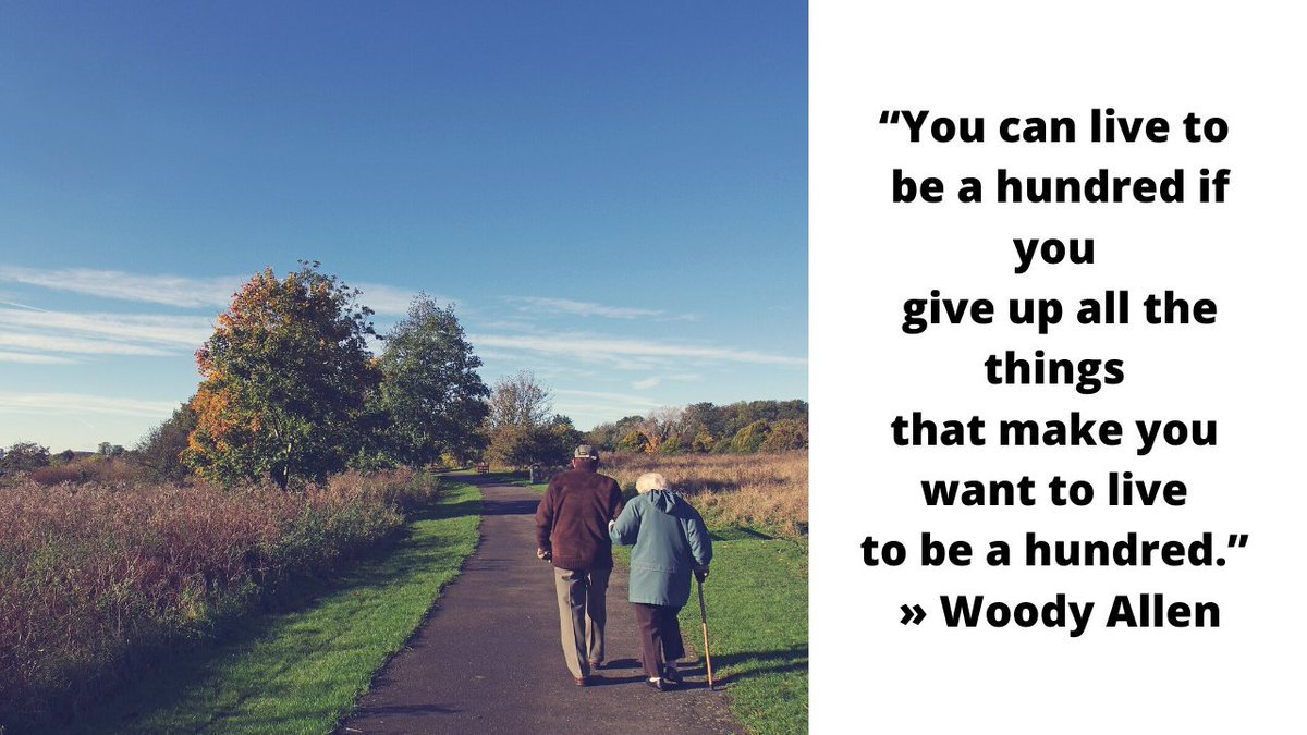 lifeinsuelderly's tweet photo. "You can live to be a hundred if you give up all the things that make you want to live to be a hundred." - Woody Allen

#lifeinsurance #lifeinsuranceforseniors #weekendvibes #HappyWeekend #USA #Seniorcitizens #peaceofmind #eldercare

https://t.co/XxUmSLEutP https://t.co/owOUd8q7kY