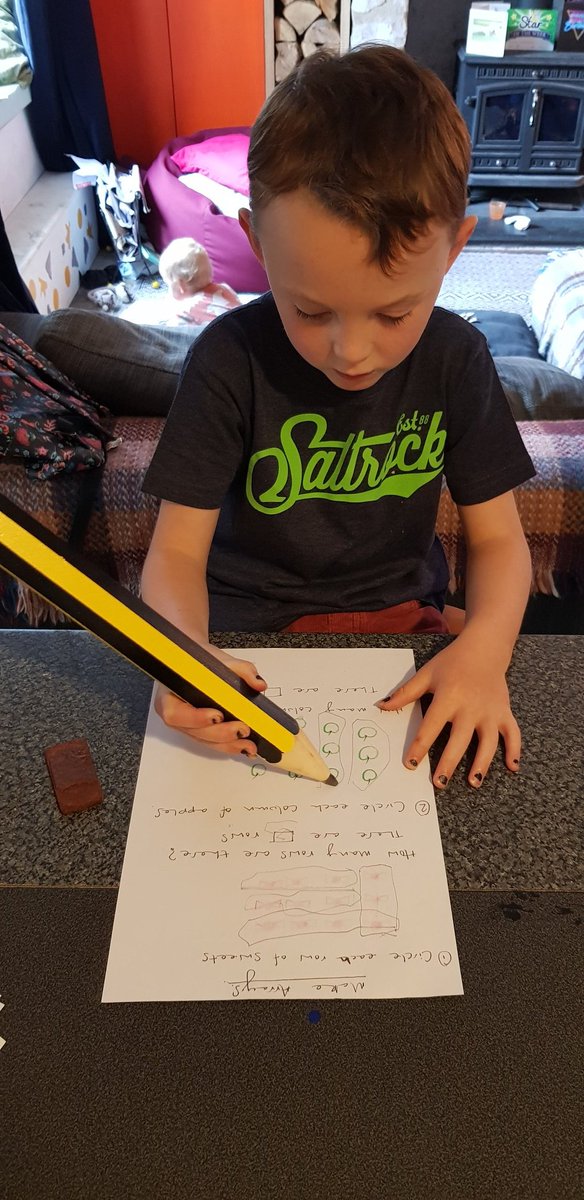 echoholistics's tweet image. Maths arrays and giant pencils @wps_pink