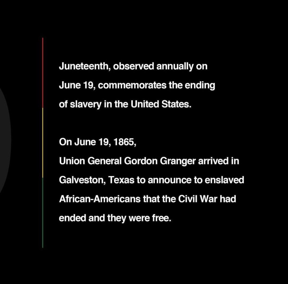 SeaSideRide's tweet photo. Happy Juneteenth!! #FreedomDay here is a bit of background for those who may not know what it is... https://t.co/YRyPg5FEl6