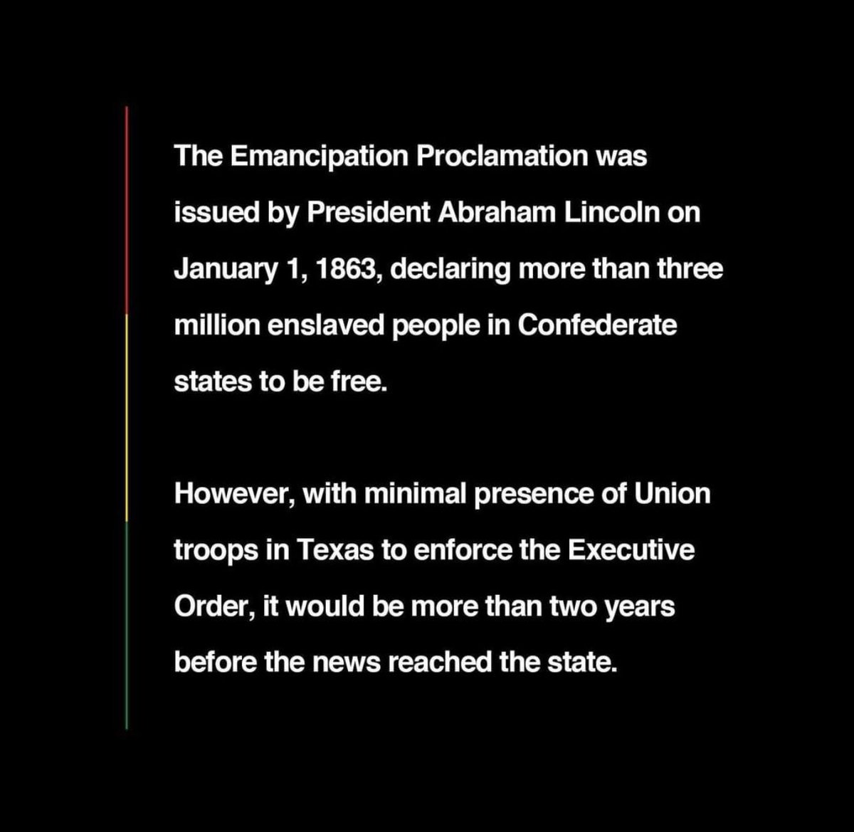 SeaSideRide's tweet photo. Happy Juneteenth!! #FreedomDay here is a bit of background for those who may not know what it is... https://t.co/YRyPg5FEl6