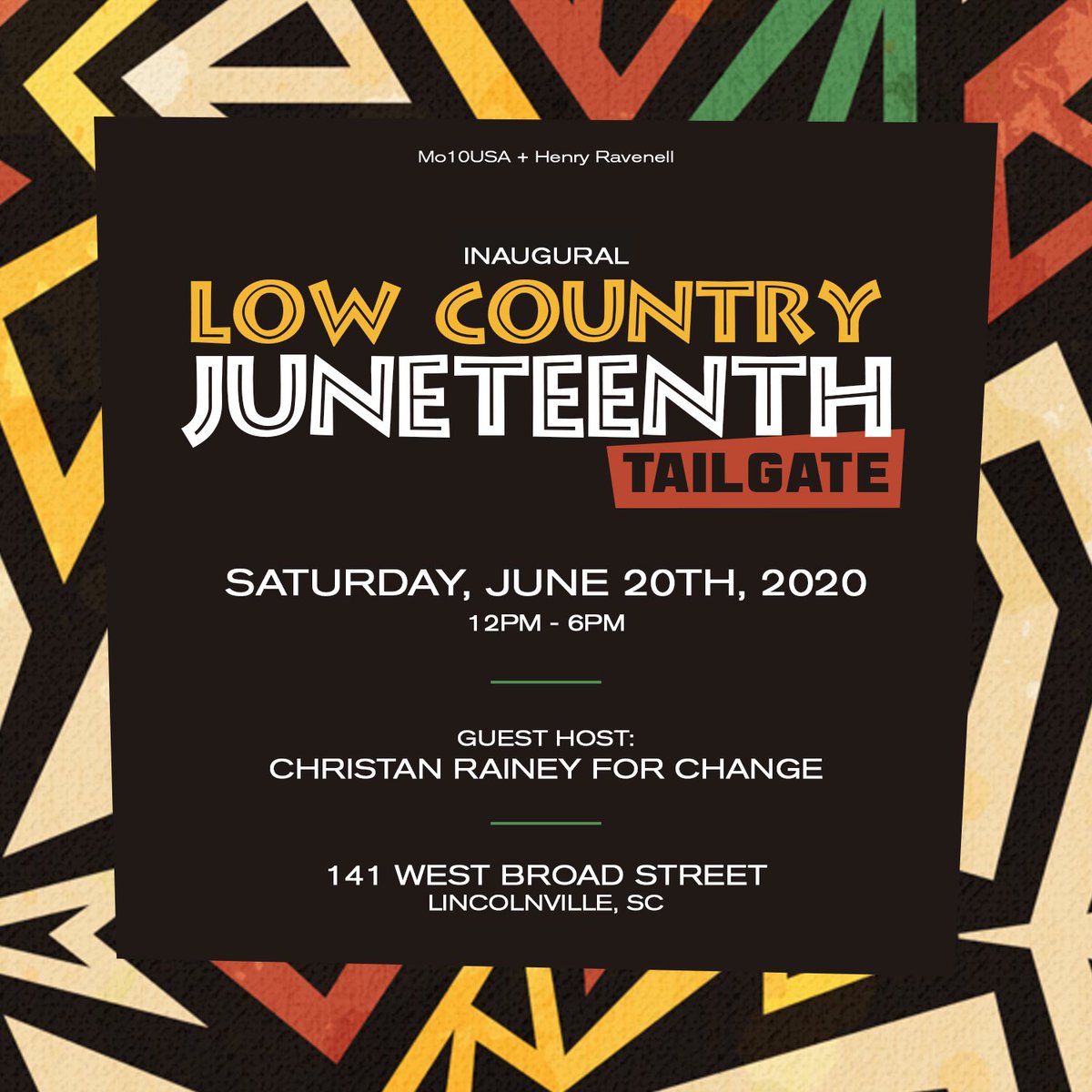 RaineyforChange's tweet photo. When promises are made,  elected or not, if it is within my power I will fulfill them. Historical Lincolnville, South Carolina deserves to be celebrated. Join us Saturday for COVID-19 testing, voter registration, and celebration.

#Socialdistance
#Wearamask
#Juneteenth https://t.co/vCHcWKNsWf