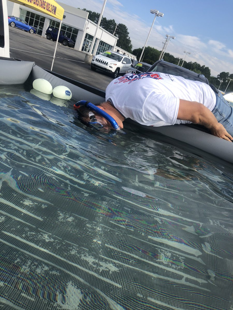 🤿 Snorkeling in our Pickup Pool 😂#summer #pool #joco #johnstoncounty