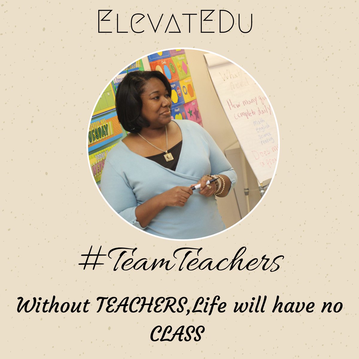 TheElevatEDu_'s tweet photo. Quote of the day- without TEACHERS life will be without CLASS
#teachertwitter
#teachingpro
#Teachingclass
#quoteoftheday
#QOTD
#Elevatedu📖 https://t.co/5RT5uWqy3U