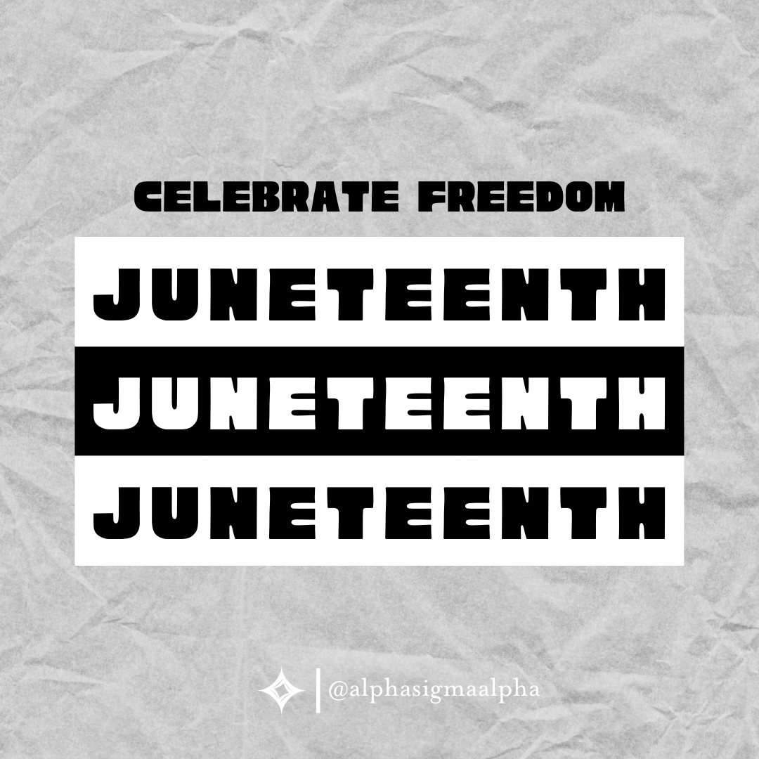 Today we celebrate Juneteenth to commemorate on this day 155 years ago slavery ended in the U.S. 
Today we celebrate freedom but also recognize there is still work to be done. AΣA remains committed to continuing meaningful conversations &amp; educating members
juneteenth.com/history.htm