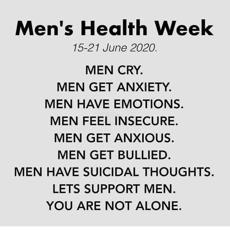 Massively Important to acknowledge our own emotions, acknowledging is not a admission of weakness or that you’re somehow less of a man. The club is always here to help especially during these challenging times.