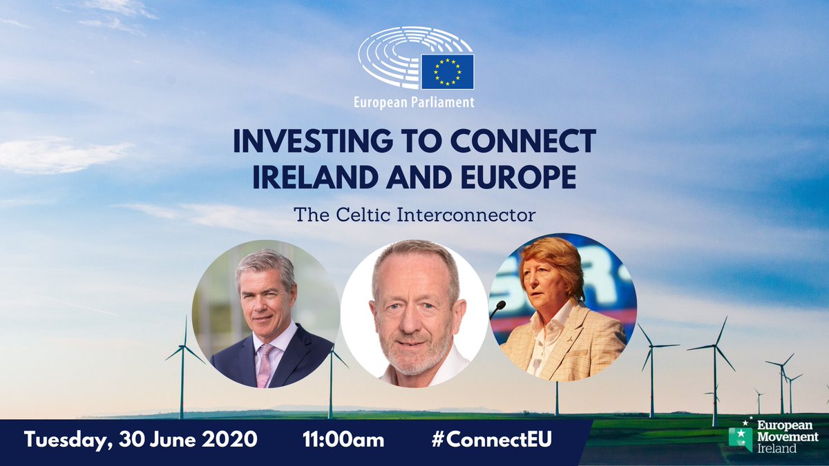 EPinIreland's tweet photo. Join our webinar with @emireland on the Celtic Interconnector Project. The 1st 🔌energy link 🇨🇮 & 🇫🇷
🗣Seán Kelly, MEP
🗣Marie Donnelly, Chair of Renewable Energy Ireland
🗣Mark Foley, CEO EirGrid
30 June 11am REGISTER: https://t.co/zPYMTlkReh #ConnectEU https://t.co/rTWF44BlYT