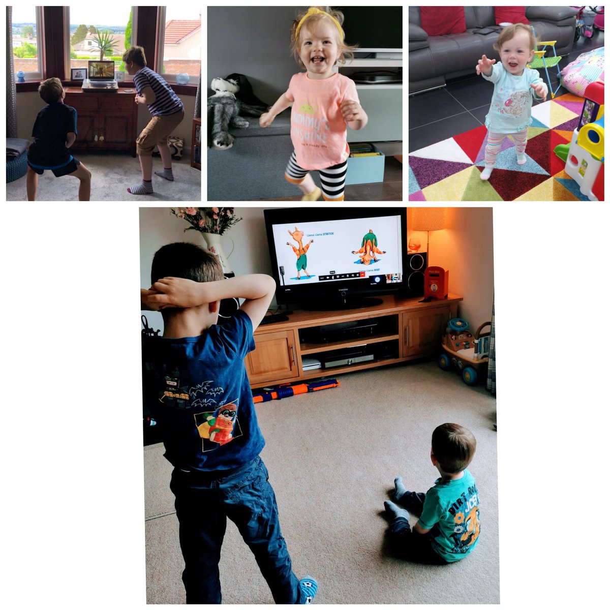 nhsggcrhcphysio's tweet photo. #fundayfriday - we've had great fun the last few weeks testing out virtual activity classes for our physio service. A huge thank you to our budding volunteers. Would be useful to hear of other centre's experience of this. @SRExeriseTI @WarrenGordon6 @condemnedtofunk https://t.co/42PT9uaKAl