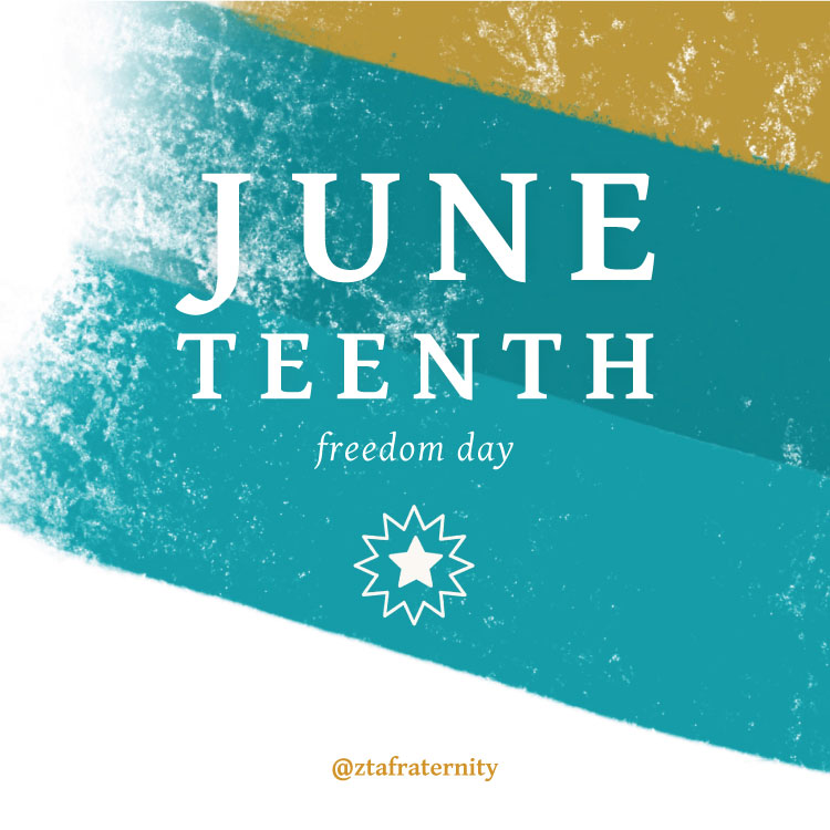 ZTAFraternity's tweet photo. #Juneteenth commemorates the end of slavery in the U.S. Today’s a great day to pause, reflect and learn!

On June 19, 1865, the Union army arrived in Texas with news that the war was over and all enslaved people were free.

1/4 https://t.co/8Tao2VsAJR