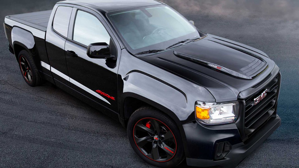 CarWaffle's tweet photo. Limited edition 2021 #GMC SVE Syclone debuts with 750hp V8 and AWD 😍😍 https://t.co/xAYT01YsSy https://t.co/nrt9sH66Aw
