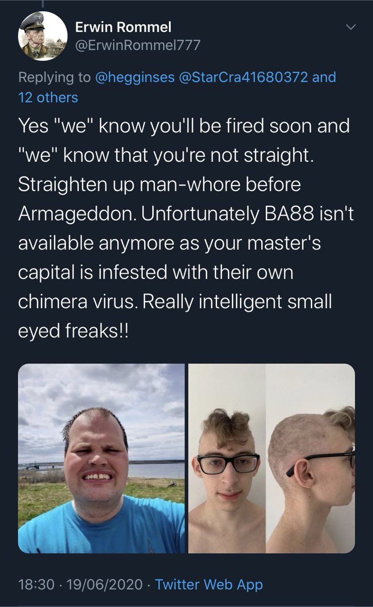 hegginses's tweet photo. Who needs an army of wumao when you can just have a handful of idiots to undermine the credibility of the anti-China movement? Nothing says democracy and freedom more than cosplaying as a #Nazi and being a bigoted piece of shit.

#Chinese #HongKong #hk #HKprotests #racism https://t.co/i1SGaWUXvz
