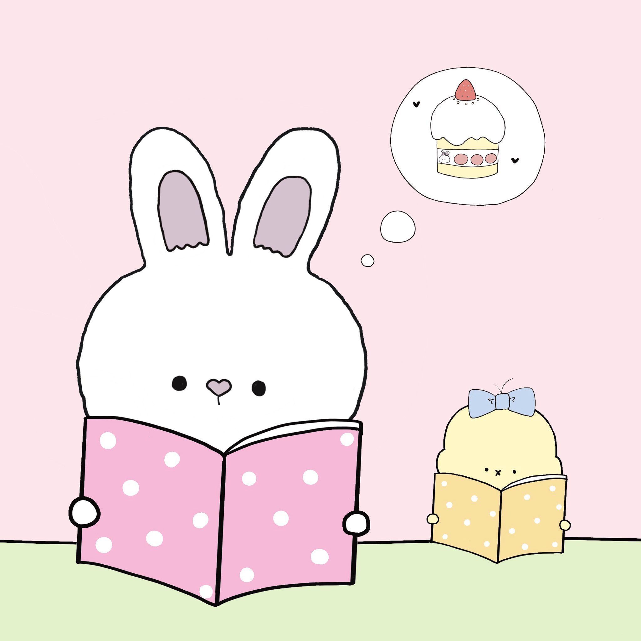 あかりん Peach Puff Bunny しんけんに読んでいるかな 朗読の日 ゆるいイラスト イラスト イラスト好きな人と繋がりたい うさぎ うさぎ好きさんと繋がりたい うさぎ好き 動物好き Bunny Cafe Illustration Artwork 可愛いと思ったらrt