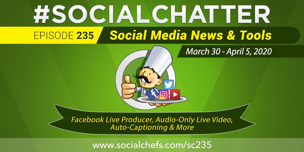 mconkling's tweet photo. Overheard on Ep 235 of the #socialmedia marketing talk show, #SocialChatter w/ @SocialChefs, @ckroks, @fuhsionmktg, Lisa Patrick:

→ New #Facebook Live tools incl: Facebook Live Producer
→ Free LinkedIn recruiting tools
→ @Wrike for project management

https://t.co/5w9PeFEUTe https://t.co/BE5ACJykcj