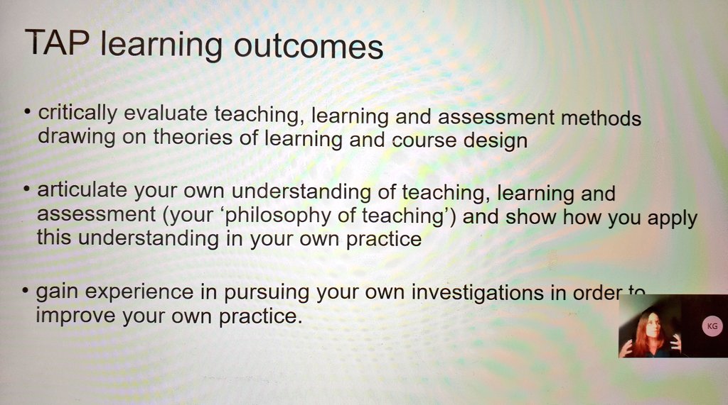 Today, we are completing our last module of the Teaching Associates' Programme. I have learnt so much during the year and I'm thankful for all the tutor and peer support. I particularly enjoyed the teaching observations &amp; lecturing practical! Thanks to the TAP <a href="/cambridge_ctl/">Cambridge CTL</a> team