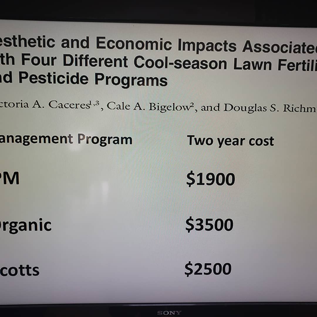 Organic , Scott's or IPM lawncare economics