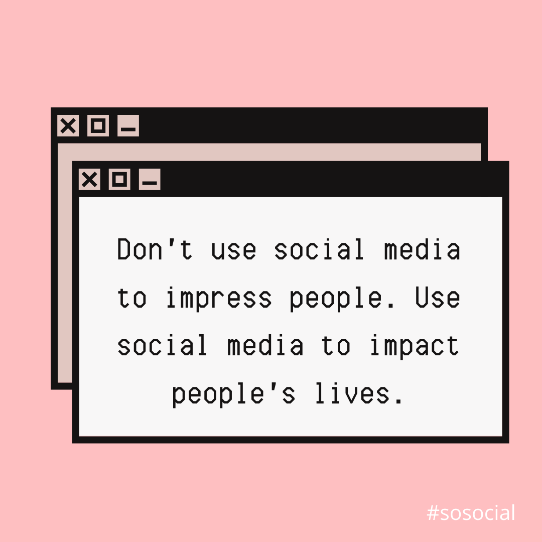 SOSOCIALmgt's tweet photo. ✨"Don't use social media to impress people. Use social media to impact people's lives."✨

What's your social media goals? Is it to purely impress people or to impact their lives? 😇 https://t.co/BC3cTGe3bz