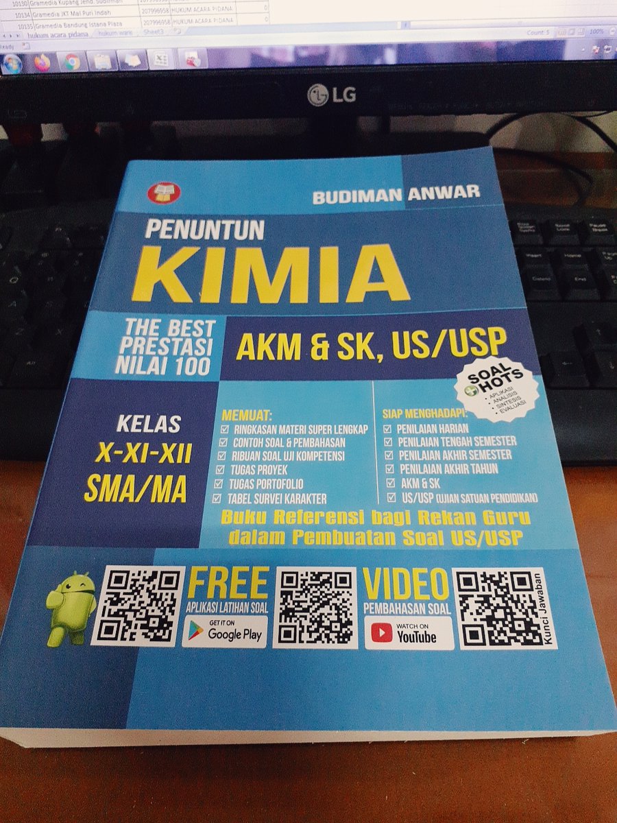 orderbuku's tweet photo. #JUAL 
Buku Penuntun Kimia untuk SMA/MA : Best Prestasi Nilai 100
Penulis : Budiman Anwar
Penerbit : Yrama Widya
Harga : Rp.150.000,-

Minat : WA 081324709285

#bukulatihansoal #bukupelajaran #yramawidya https://t.co/ZiW5uRVjyz