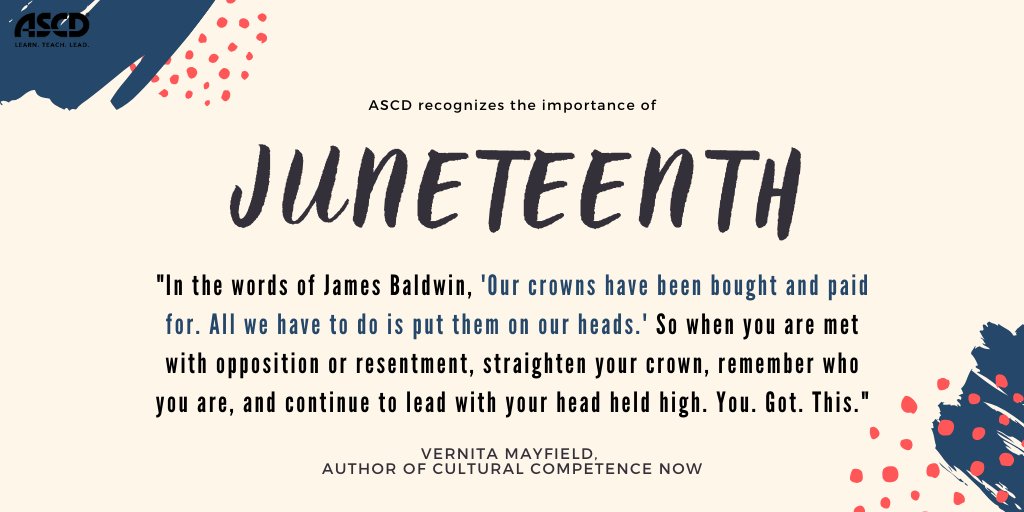 Today we celebrate #Juneteenth, the oldest nationally celebrated commemoration of the ending of slavery in the United States. Take time today to celebrate, remember, and reflect.