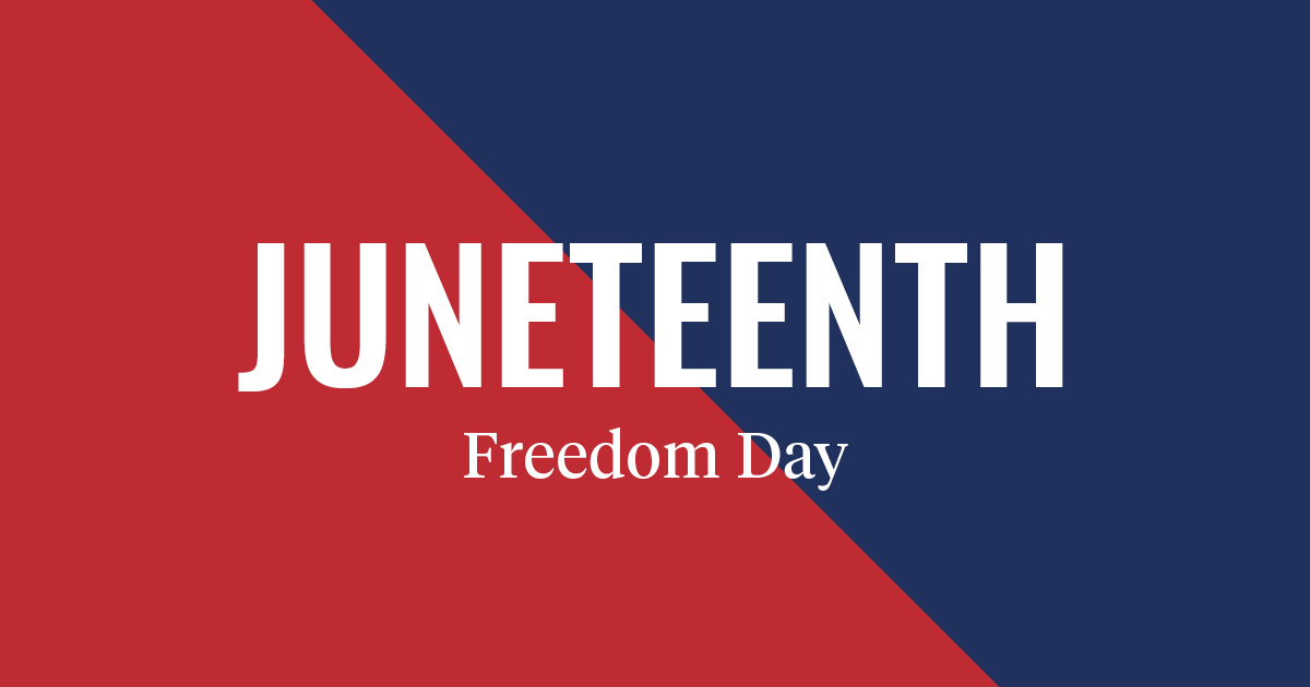 Today, we recognize #Juneteenth, a day that commemorates the end of slavery in the United States. It was on this day, two and a half years after the signing of the Emancipation Proclamation, that slaves in Galveston, Texas, first learned they were free.