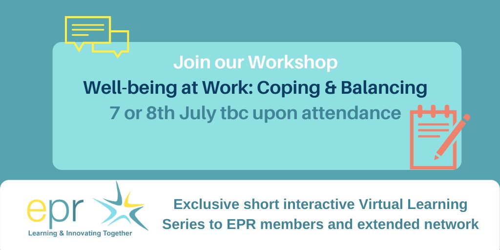 EPR_Network's tweet photo. 🧘🏽‍♀️Coping &amp; balancing can be challenging in situations like the ones this pandemic has put us through.   
Join our 2hrs workshop led by @Badiliko_ &amp;learn how to address our new reality. 
📆8 or 9th July tbc info https://t.co/OJINMHxq2U
📝Registrations open https://t.co/OJINMHxq2U https://t.co/IhcyTbT80x