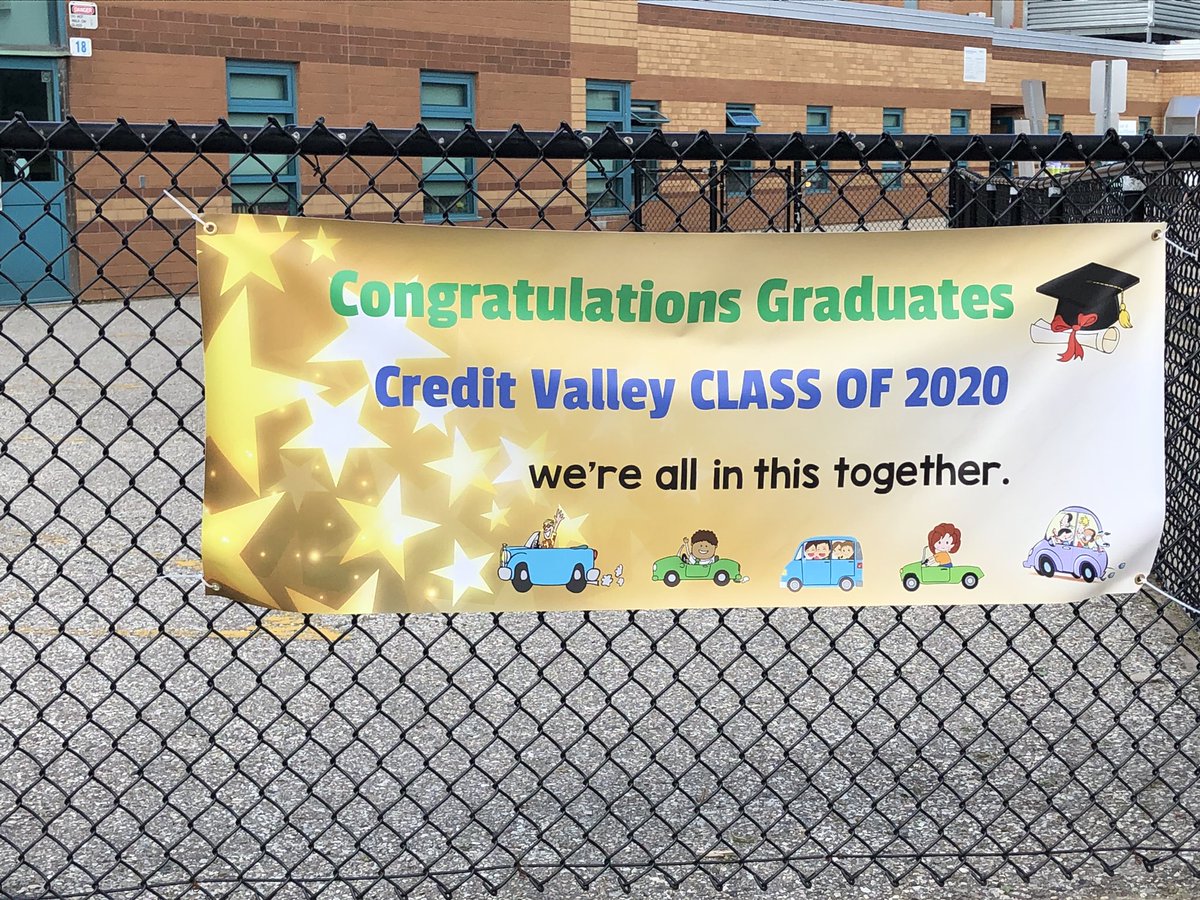 Grade 5 drive through graduation!  Congratulations to the Class of 2020!