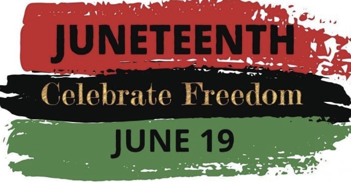 Happy #Juneteenth, all. Sun in shining, stock market is booming. Invest in yourself, your work, local businesses and each other. Be blessed. Be safe. Spread love. #TogetherWeRise