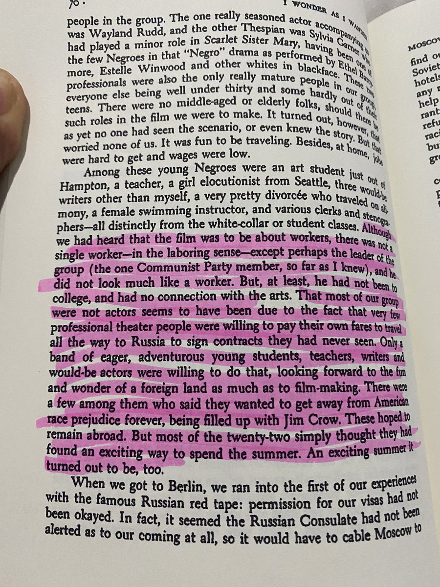 This was some funny shit! The Soviets invited a random-ass group black folks over to produce “Black and White,” a propaganda film about workers who rose up against racism. Langston was like, “These Negroes bougie as hell.” Loool  #NextGenNatSec