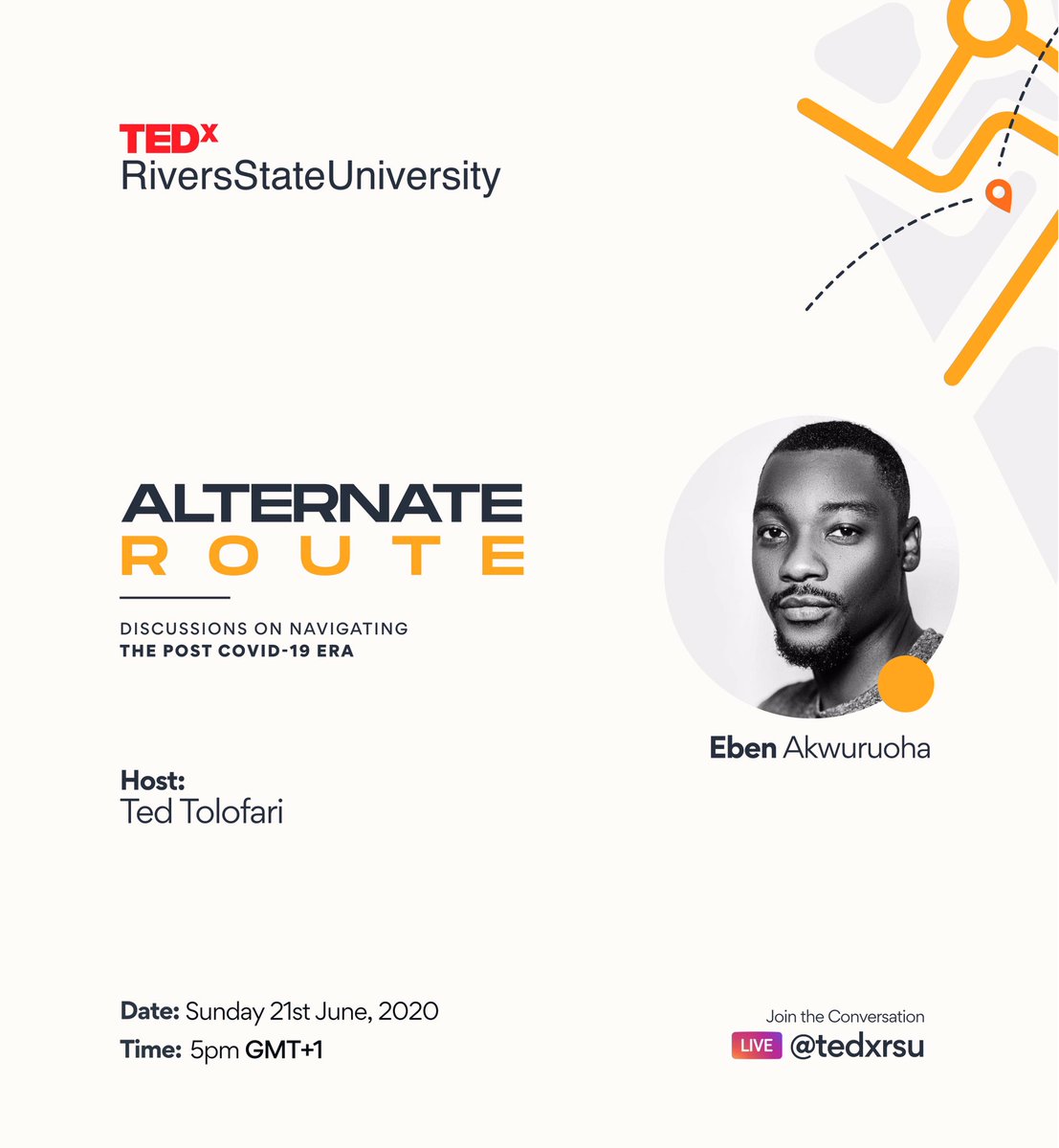 TEDxRSU's tweet photo. You cannot undo what has happened and is happening but you can make the most out of it and make what happens next better.

Join Eben Akwuruoha, a Marcomms Consultant and an experienced development professional with a demonstrated history of working in marketing and https://t.co/PoLGwgd1TF