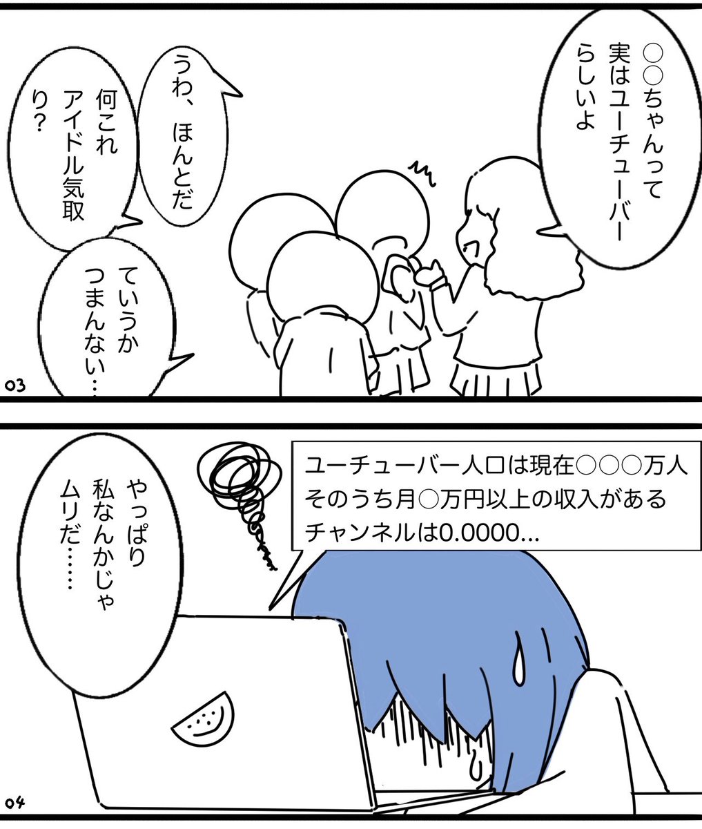 マンガ『ユーチューバーになりたい子』①

今日からまた少しのあいだ毎日投稿します✏️? 