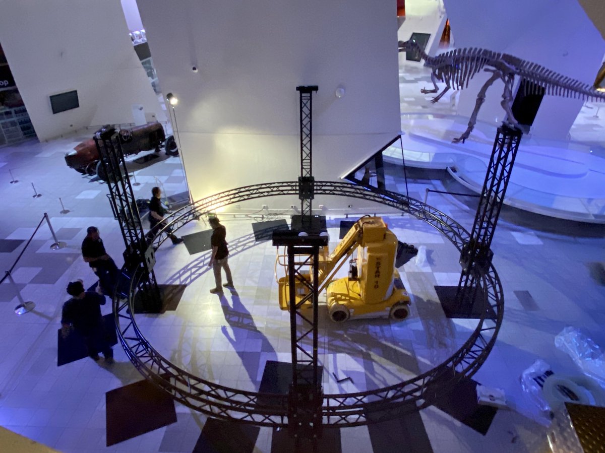 Getting underway <a href="/nma/">National Museum of Australia</a> w/ the delivery &amp; installation of the new touring fulldome system for international tour of the acclaimed “Songlines: tracking the Seven Sisters” exhibition.  Following the use of the UNSW DomeLab in 2017-18 under the creative direction of <a href="/SarahKenderdine/">Sarah Kenderdine</a>