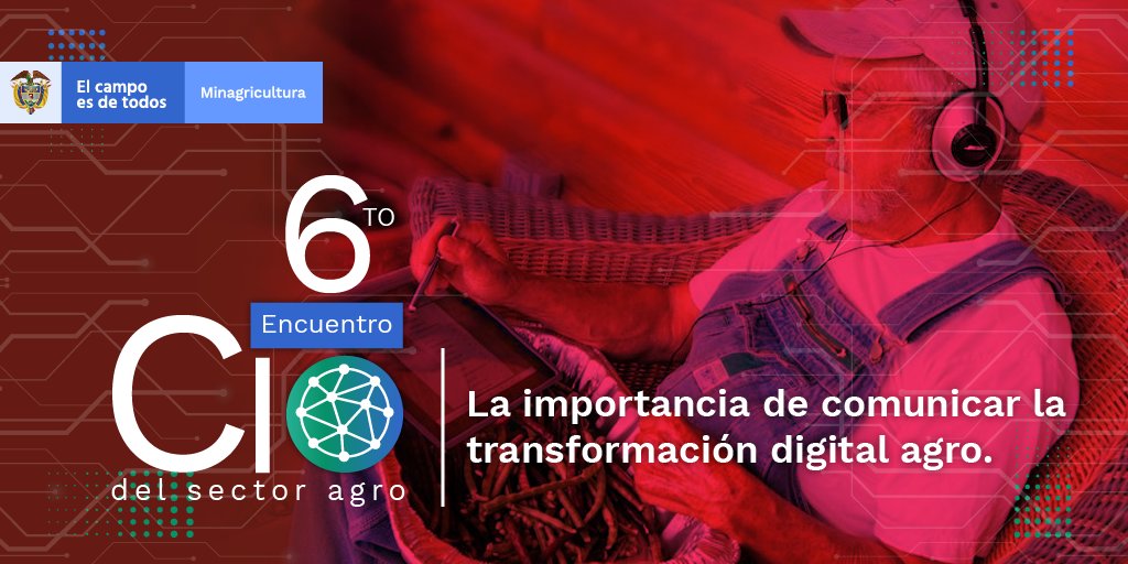 GobiernoEnRedes's tweet image. Hoy estamos presentes en el #6EncuentroCIOAgro trabajando para fortalecer los proyectos que se desarrollan en el sector agropecuario y que aportarán a seguir construyendo su #TransformaciónDigital.  @GobDigitalCO @Ministerio_TIC  

📱bit.ly/EncuentrosCIOA…
