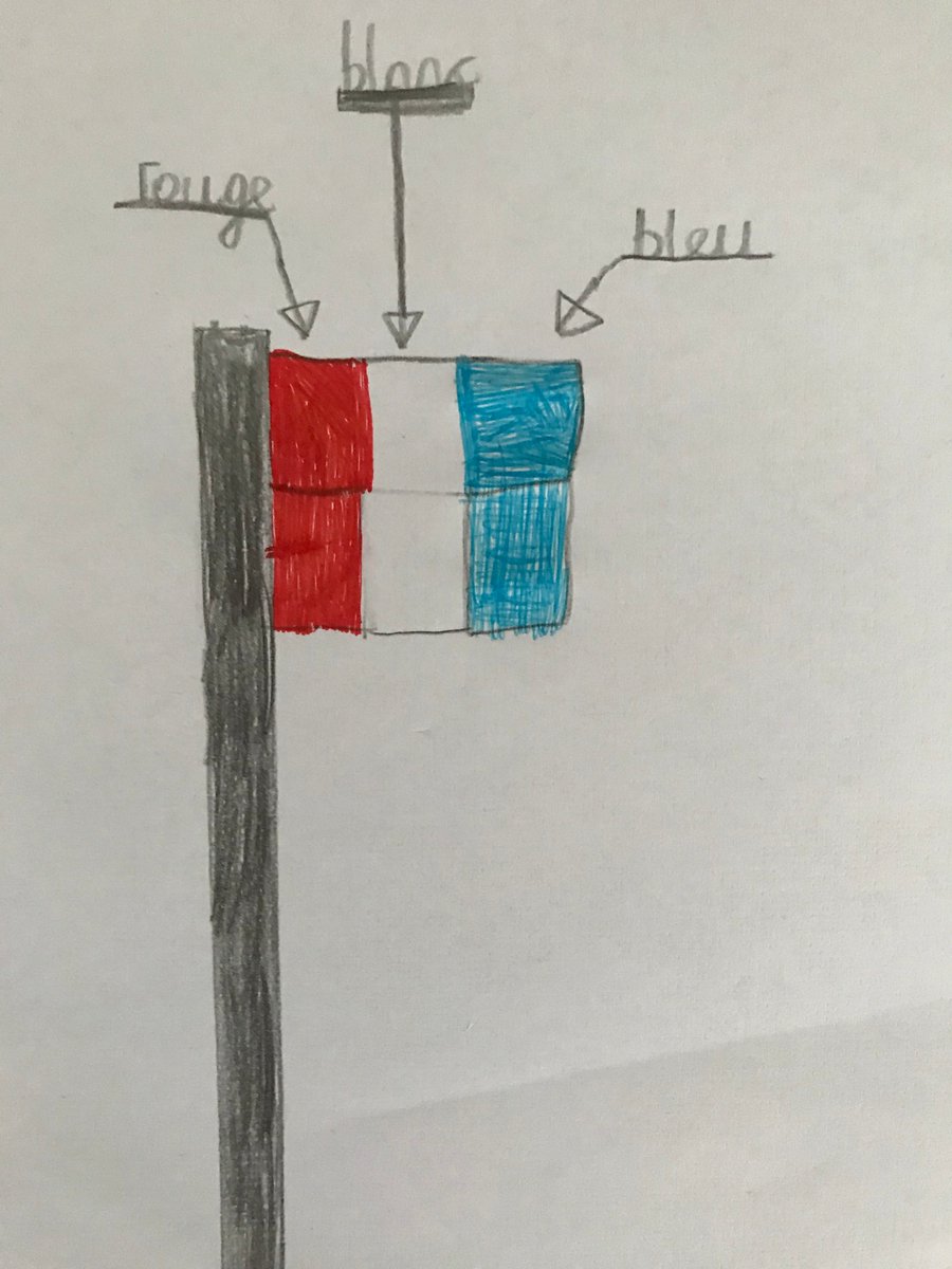 SouthfieldsY5's tweet photo. EK made this French flag #frenchwithmrinnes https://t.co/DYhbEypgSA
