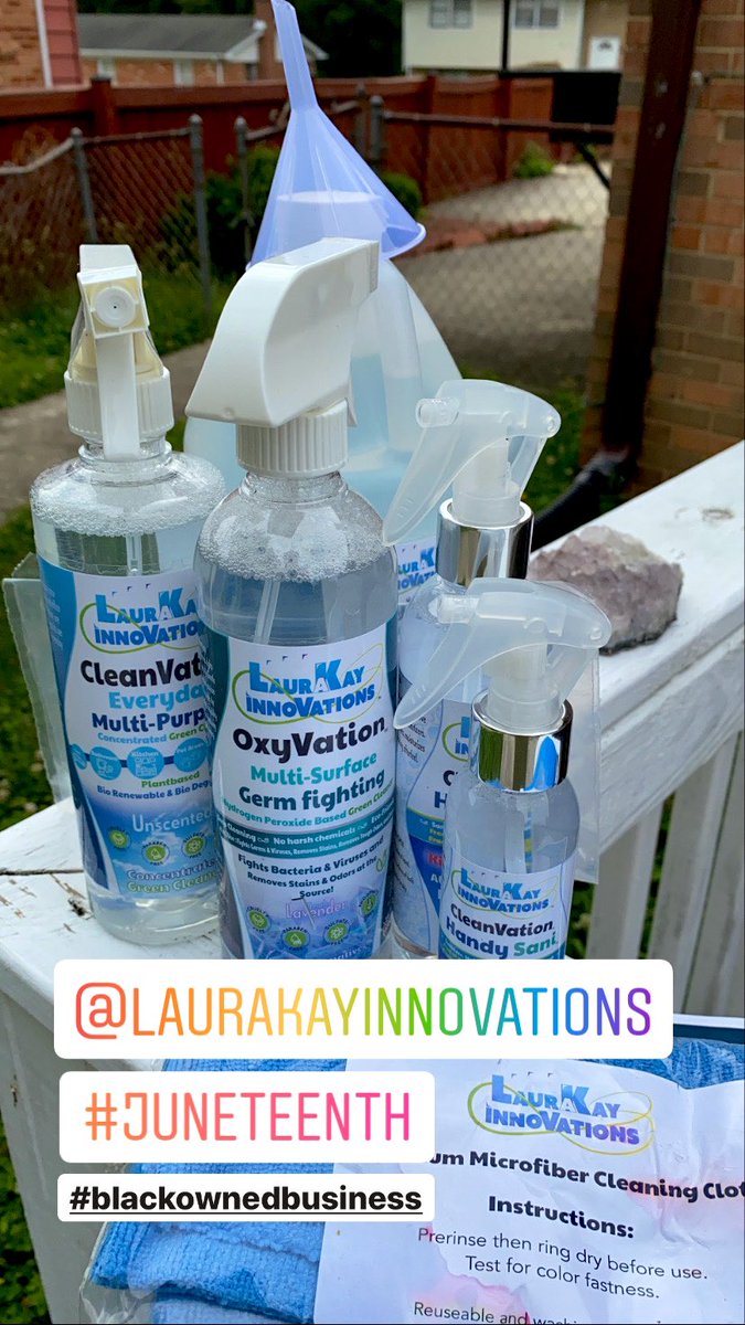  #blackownedbusiness Laura Kay Innovations | plant based - biorenewable - biodegradable | a safe household cleaning product. this is the $45 package. shop @  http://laurakayinnovations.com&nbsp;  #juneteenth  #buyblack  #giveyourmoneytowomen  #notsponsored 