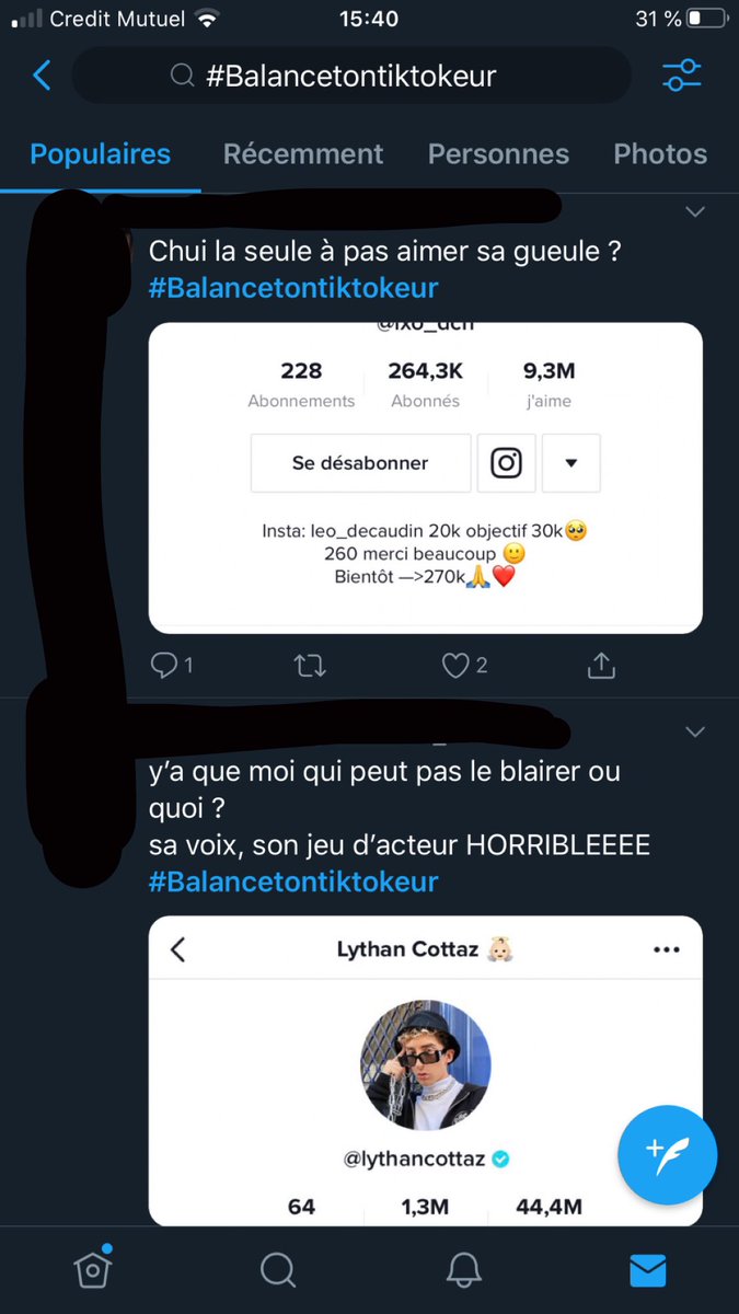 lena_rvt's tweet photo. #Balancetontiktokeur
Voilà exactement ce que je voulais dire hier... ON T’A DEMANDÉ TON AVIS ? NON ? Alors chut ?!
Genre y’en a vous avez cru c’était chez vous sur ce # ...
On peut pas aimer tout le monde, mais si on les citait tous on aurait pas fini bordel https://t.co/FcwDsKX8SI