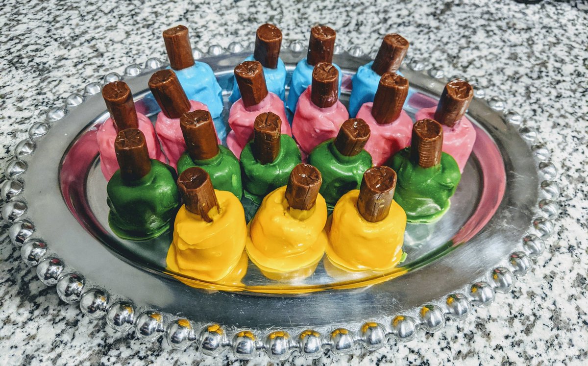 DrABowersLSU's tweet photo. Had fun making these marshmallow & tootsie roll "nail polish" bottles for a sweet little girl's slumber party! Being a boy mom doesn't allow for this stuff! I had a blast making these girlie treats! 💖 #kidparties https://t.co/W64Sr32XLK
