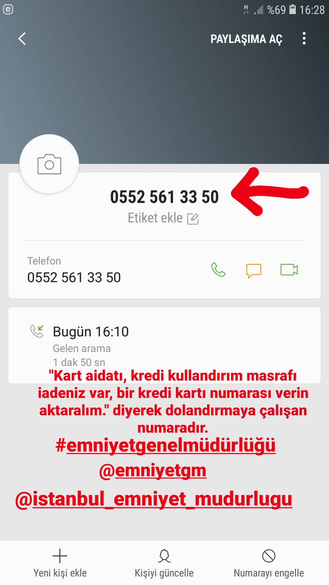tahsinlale's tweet photo. Mümkün olduğunca paylaşın. Yeni dolandırıcılık yöntemi.
@EmniyetGenelmd #emniyetgm @EmniyetGM #emniyetgenelmd https://t.co/EWDH9eenqs
