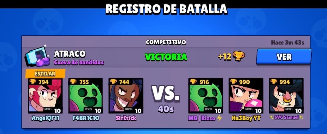 Victoria épica de nuestro integrante <a href="/AngeLqf17/">Kalunari171</a>  frente a tops mundiales!

#GoCamelidos
#BrawlStars
#Top #Mundial
