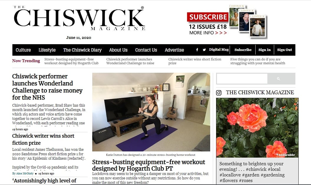 Last week we announced over on Instagram that The Chiswick Magazine will be back in August 2020. Find out more about our subscription offer &amp; check out our newly revamped website at chiswickmagazine.co.uk #Chiswick