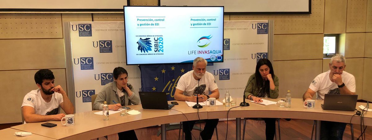 LifeInvasaqua's tweet photo. Expertos en #EEI #EEI_Aquatic #EEI_Iberian apelan a "trabajar en red" y al papel de los medios para involucrar al ciudadano. Congreso #SIBIC2020 @LifeInvasaqua @UMU @EFEverde @SIBICorg @ehecusc @usc
https://t.co/zjPvai3pPC https://t.co/5d5eluu9Uw