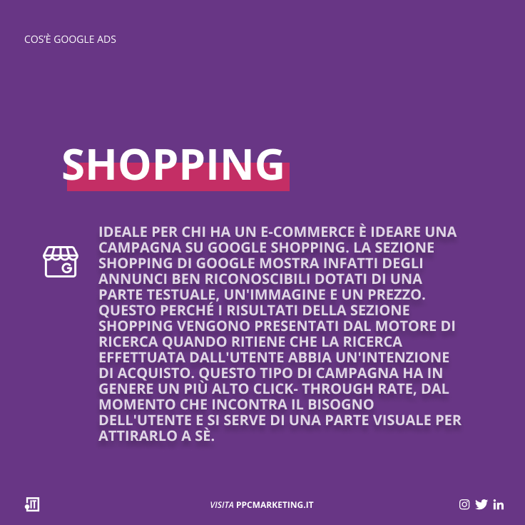 ppcmarketing_it's tweet photo. Ci sono 4 tipi di campagne Google Ads:
1. Search
2. Display
3. Shopping
4. Video

I diversi tipi di campagna di marketing determinano dove l'utente troverà i tuoi annunci.

#ppcmarketing #googleitalia #searchmarketing #paidsearch #googleads https://t.co/aItQbfCVb3