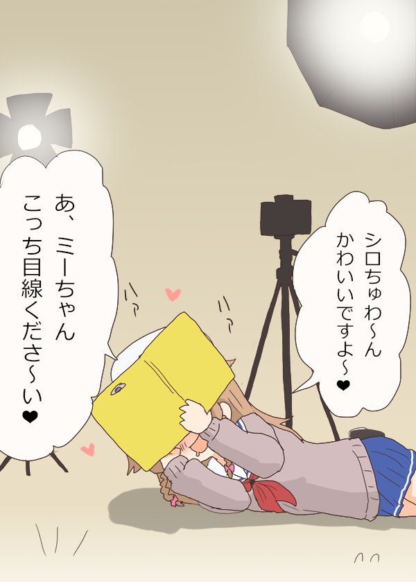 ミーちゃんとシロちゃんを撮影するココちゃん #はいふり 