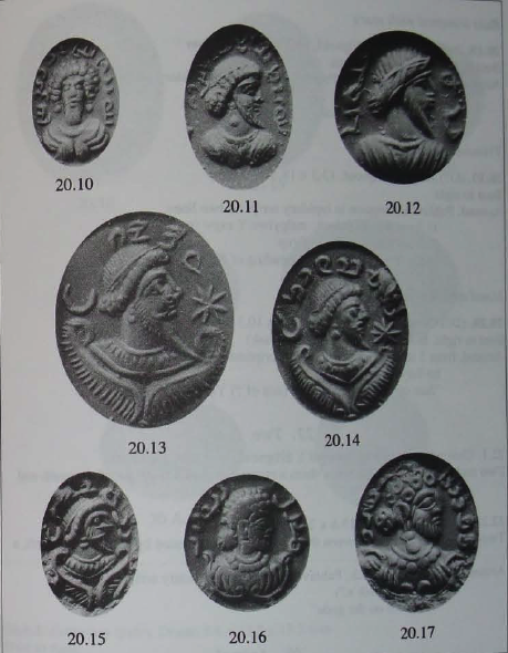 In terms of imagery, some seals are composed entirely of their inscription, while others include animal imagery, and most spectacularly, busts of the seal owners. 5